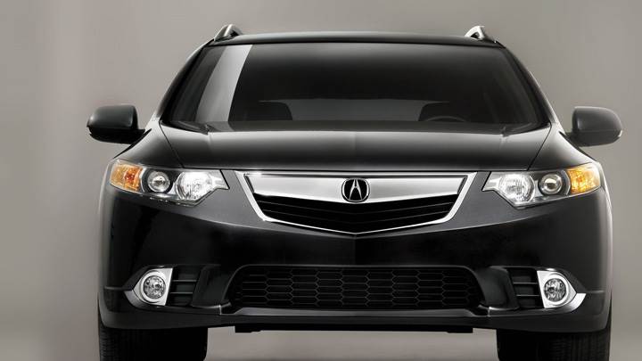 2011 Acura TSX Sport Wagon Front Pose In Black